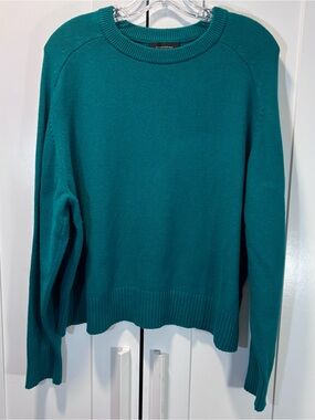 Banana Republic Cotton Wool Blend Women’s L Green Crewneck Sweater Pullover